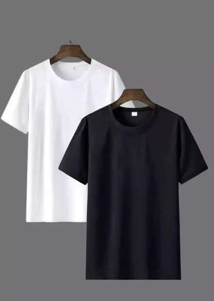 Super Solid Men’s White and Black T-shirts